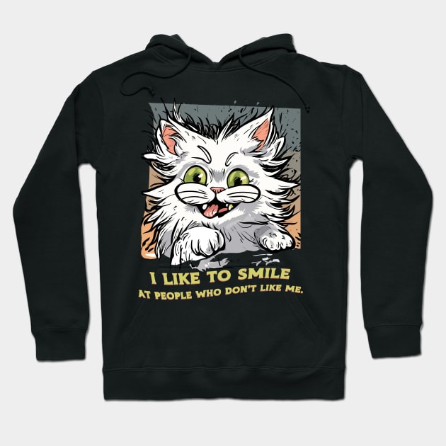 I like to smile at people who don´t like me Hoodie by Kingrocker Clothing